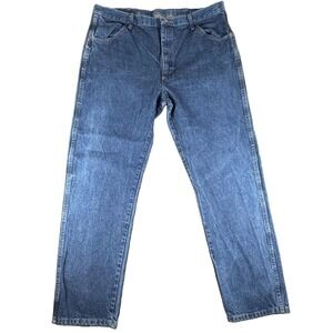 Rustler Jeans Mens 40x32 Medium Wash Blue Relaxed Straight Denim Pockets